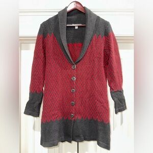 Liz Claiborne NY Herringbone Knit Cardigan – Classic Shawl Collar